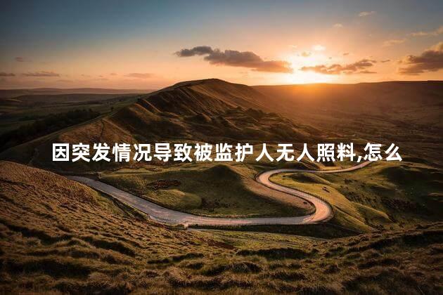 因突发情况导致被监护人无人照料,怎么办，监护人没有尽到监护责任