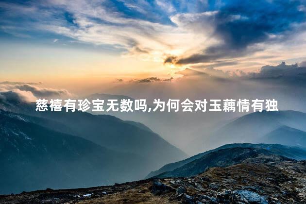 慈禧有珍宝无数吗，为何会对玉藕情有独钟